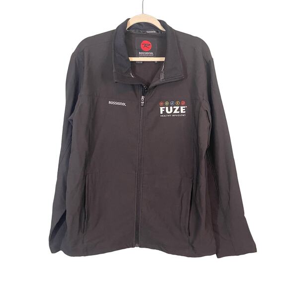 Rossignol Black Fuze Zip Up Collared Jacket Size XL